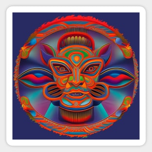 New World Gods (33) - Mesoamerican Inspired Psychedelic Art Magnet